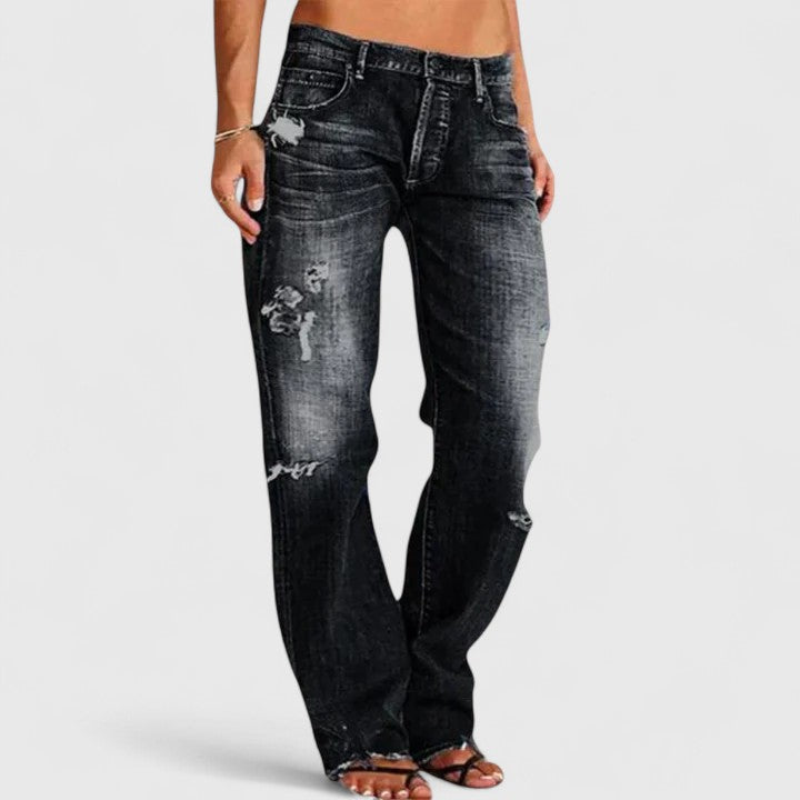 Remy™ | The Distressed Straight-Leg Jeans