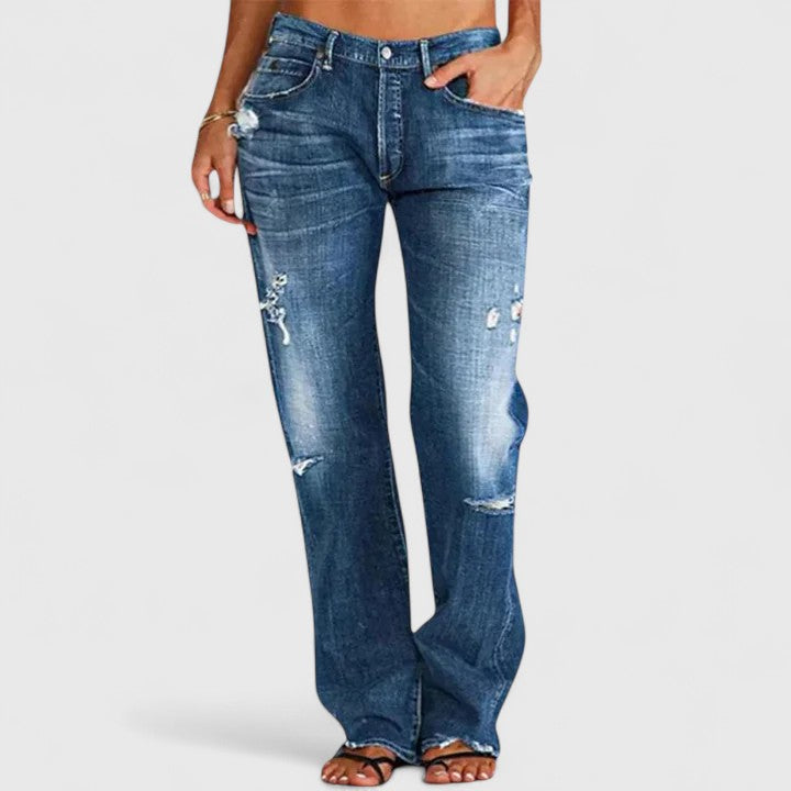 Remy™ | The Distressed Straight-Leg Jeans