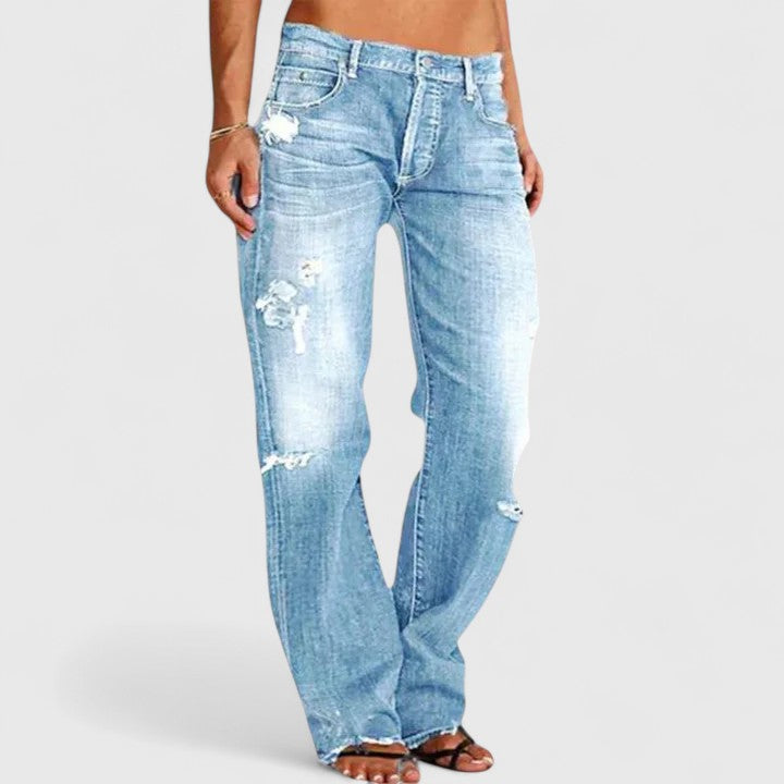 Remy™ | The Distressed Straight-Leg Jeans