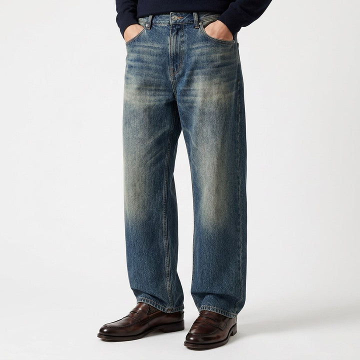 Dashiell™ | The Relaxed Wide-Leg Faded Jeans