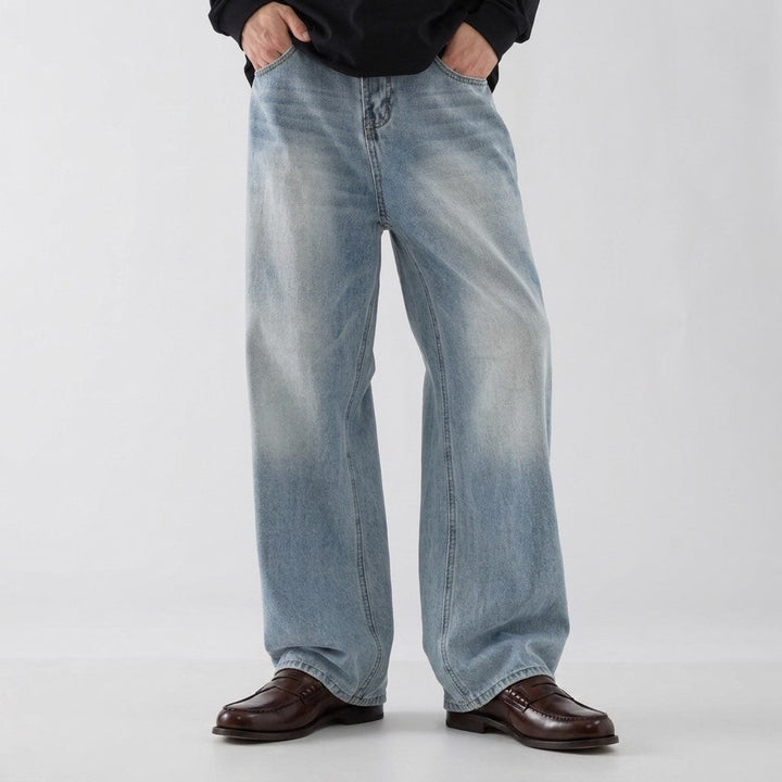 Dashiell™ | The Relaxed Wide-Leg Faded Jeans