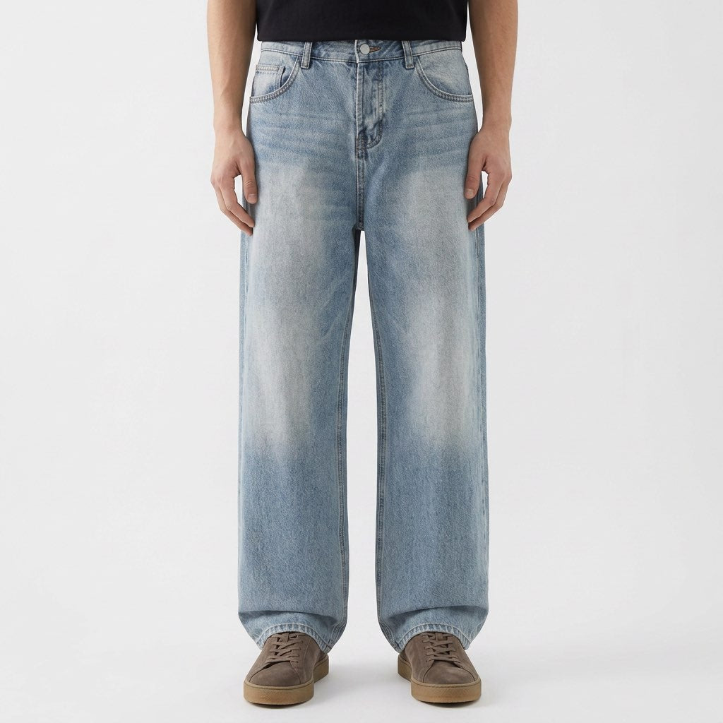 Dashiell™ | The Relaxed Wide-Leg Faded Jeans