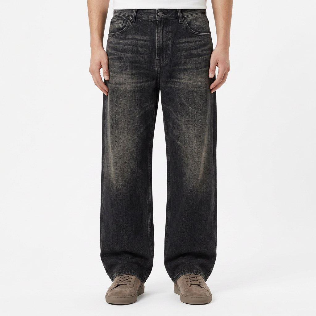 Dashiell™ | The Relaxed Wide-Leg Faded Jeans