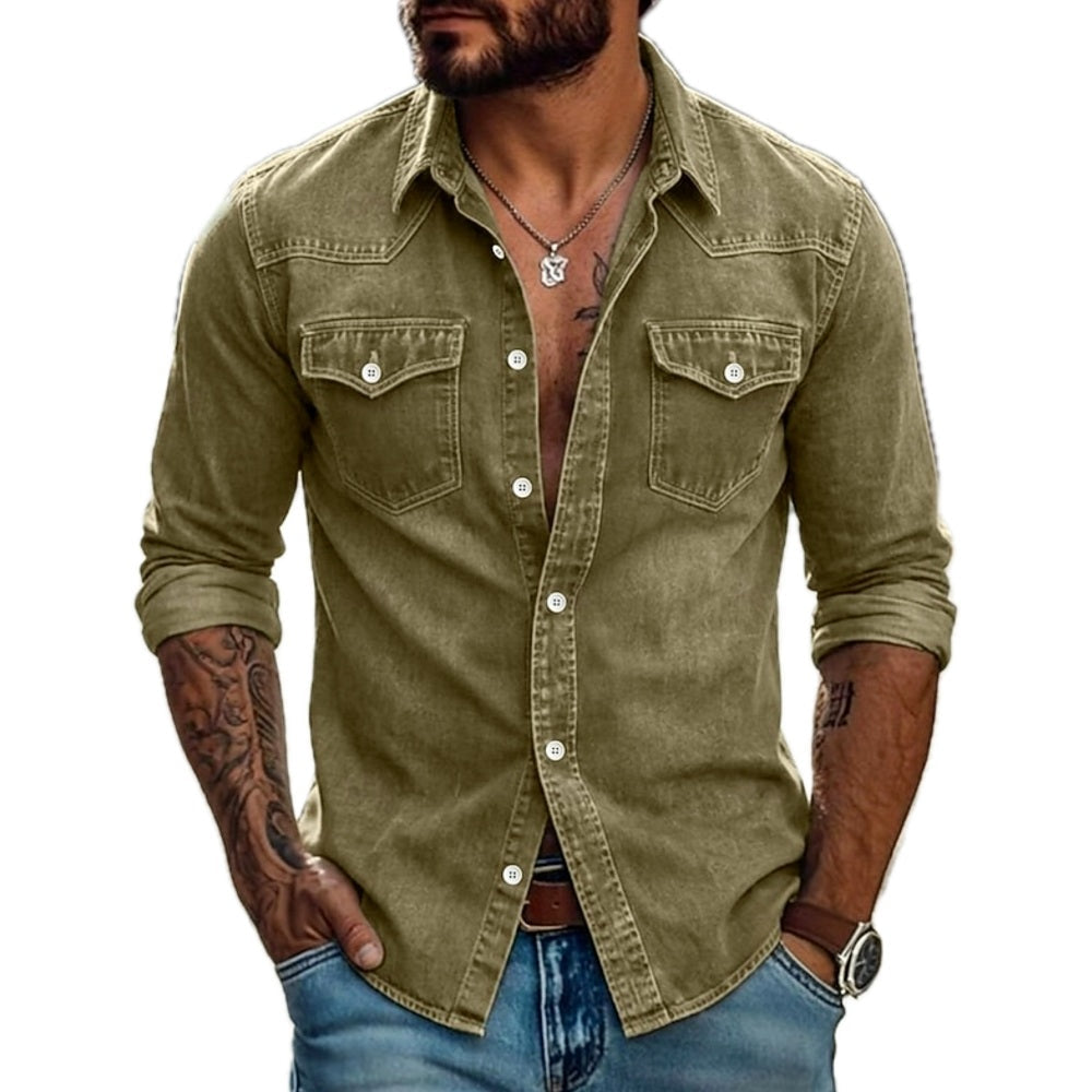 Ronan Finch Western Shirt - Green - view 1