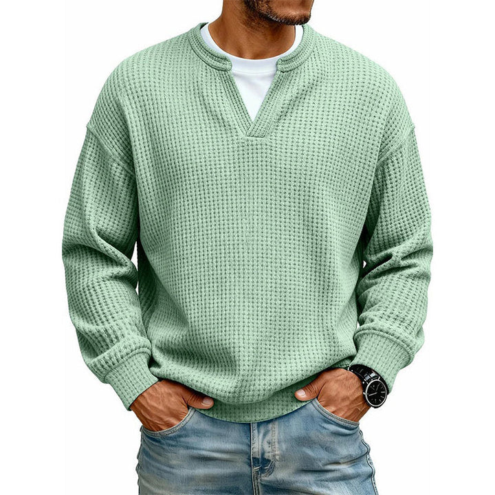 KORVEN™ | Layered-Look Waffle Knit Top