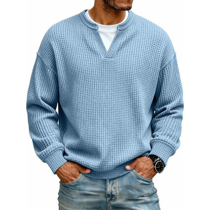 KORVEN™ | Layered-Look Waffle Knit Top