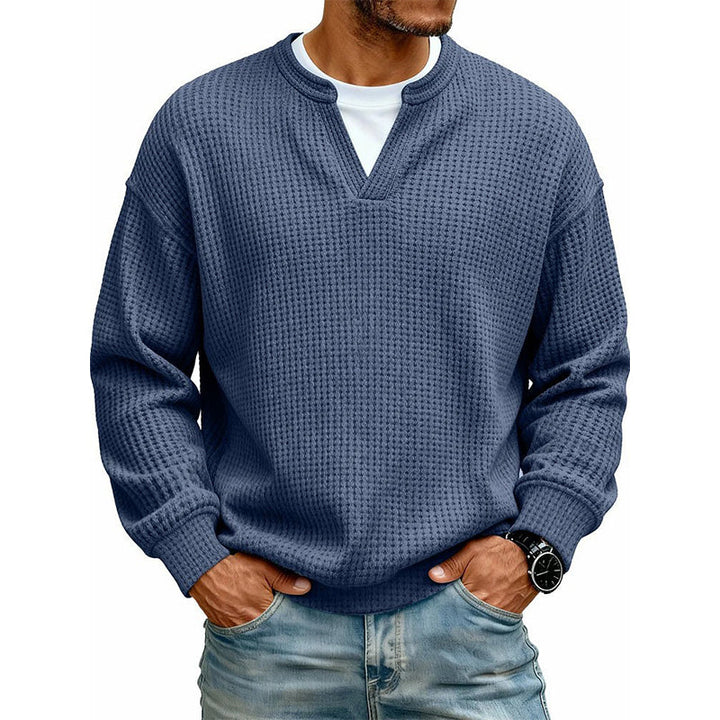 KORVEN™ | Layered-Look Waffle Knit Top