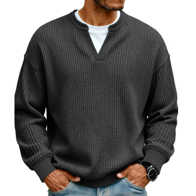 KORVEN™ | Layered-Look Waffle Knit Top