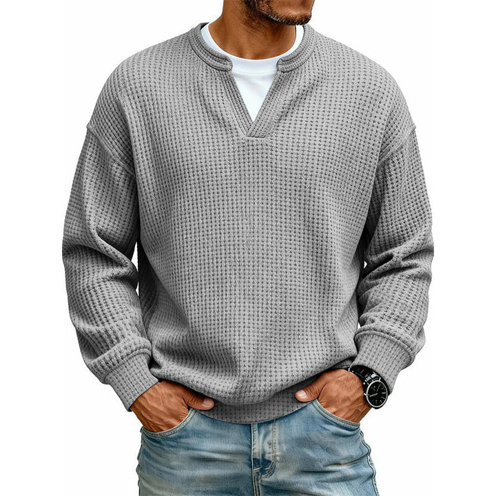 KORVEN™ | Layered-Look Waffle Knit Top