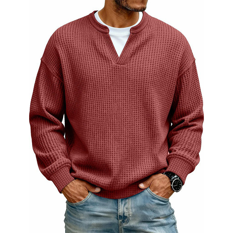 KORVEN™ | Layered-Look Waffle Knit Top