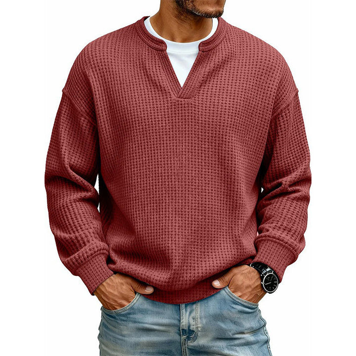 KORVEN™ | Layered-Look Waffle Knit Top