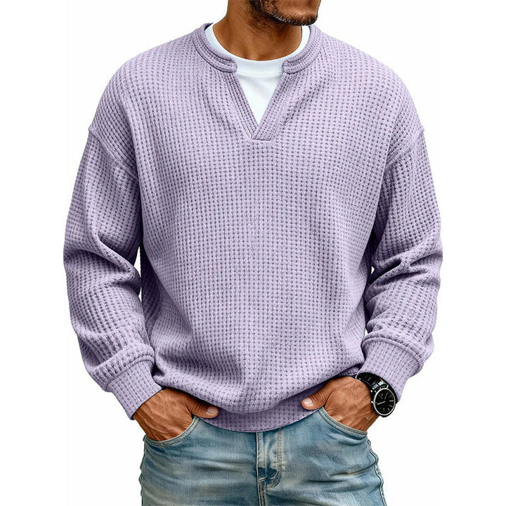 KORVEN™ | Layered-Look Waffle Knit Top