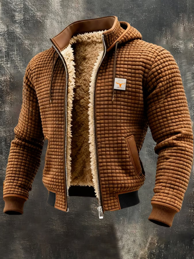 Callahan™ | The Retro Waffle-Texture Bomber Jacket