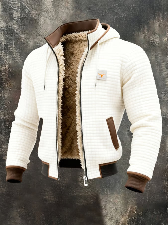 Callahan™ | The Retro Waffle-Texture Bomber Jacket