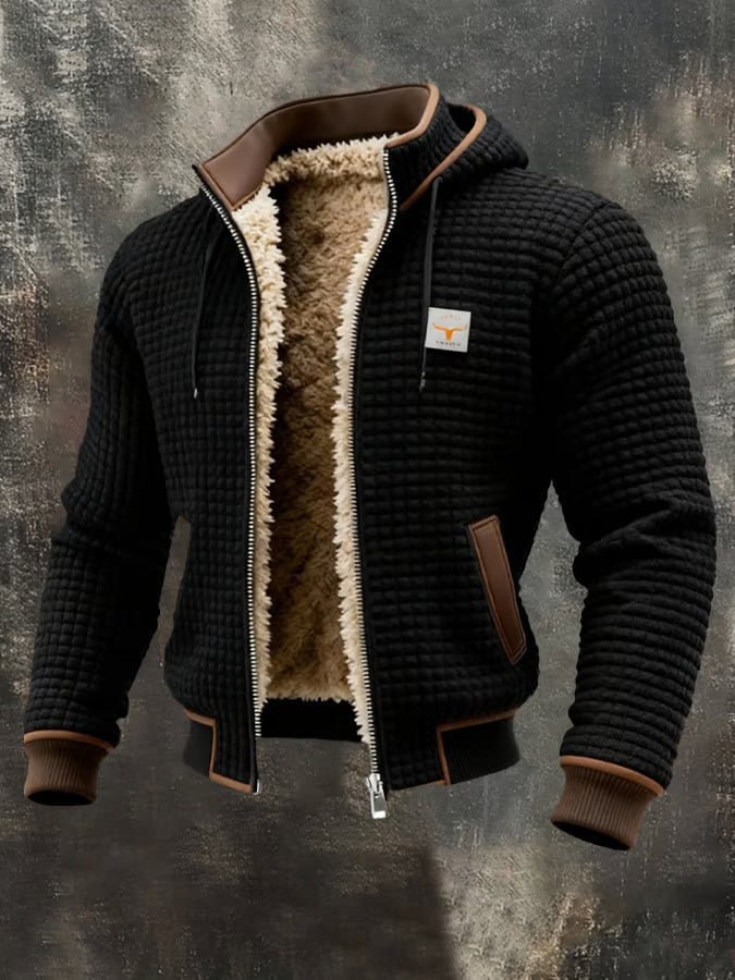Callahan™ | The Retro Waffle-Texture Bomber Jacket