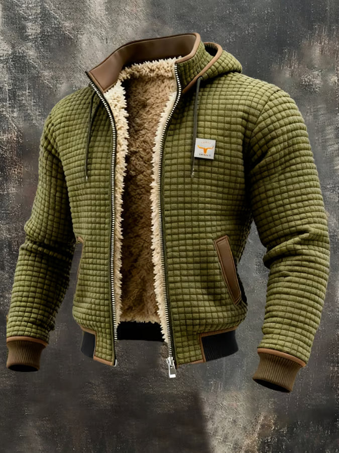 Callahan™ | The Retro Waffle-Texture Bomber Jacket